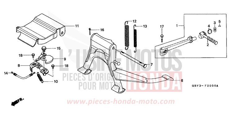 STAENDER von CB1300 Super Bold'or ABS INDIES MAGENTA (RP149) von 1996